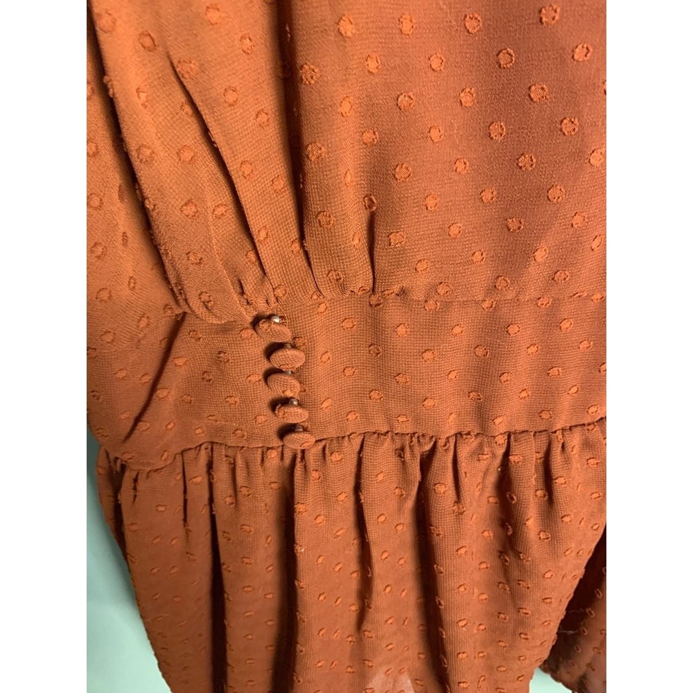 NWT Torrid Peplum Clip Dot Shirred Bust Lace Trim Top 4X - Picture 12 of 13